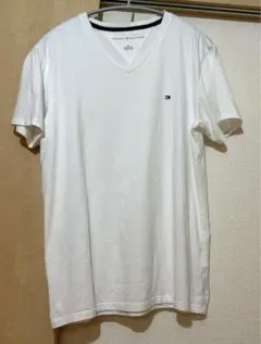 TOMMY HILFIGER ホワイト Vネック Tシャツ S