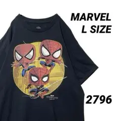 MARVEL スパイダーマン POP キャラクター Tシャツ L ブラック