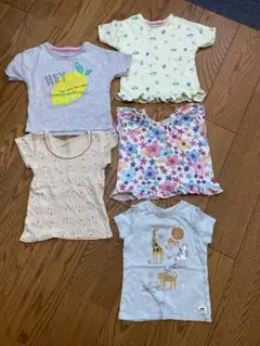 【90サイズ】女の子Tシャツ5枚セット♡保育園・おでかけ・おうち遊びに♪