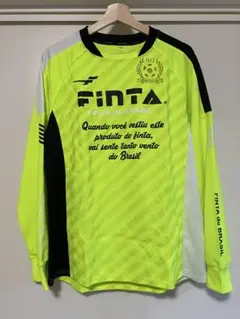 FINTA ファンタ　ゲームシャツ　サッカー　フットサル　長袖 蛍光イエロー　O