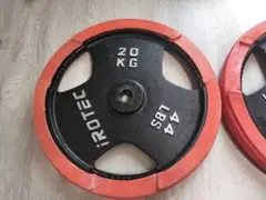 アイロテック　ラバー付バーベルプレート　20キロ　20kg②