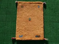 60×41cm　ギャッベ　ペルシャ絨毯　手織り