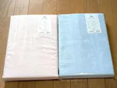 フラットシーツ(S) ピンク＆ブルー 150x250cm