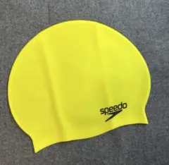 SPEEDO 黄色　スイミングキャップ　シリコン製
