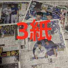 BTS V 大谷翔平　　 スポーツ新聞　３