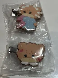 mikko フロッキーヘアクリップ ガチャガチャ ラテ 2点 セット