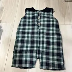 Cottoli チェック柄サロペット90センチ