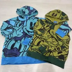 東京ディズニーリゾート キャラクタージップアップパーカー　2枚セット