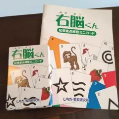 七田　右脳くん　記憶重点　練習ミニカード　欠品あり
