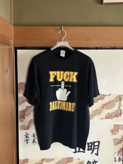 FUCK YOU HAND SIGN Tシャツ XLサイズ ネイビー 紺色