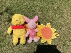 くまのプーさん ピグレット ひまわりセットのカーテンホルダー