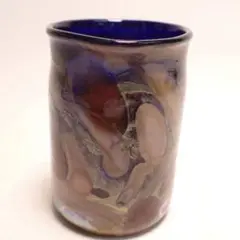 江副行昭 熔壌ガラス 銀彩 瓢箪形花瓶 銘有 D406 江副行昭 熔壌ガラス 銀彩 瓢箪形花瓶 銘有 D406 美術品