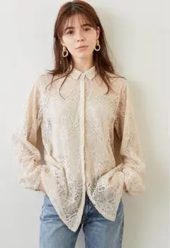 未使用 Whim Gazette ウィムガゼット レースシャツ ブラウス