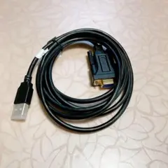 USB 変換ケーブル USB to RS232 アダプタ ブラック 2M