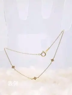 アガット 18金 ダイヤモンド ブレスレット