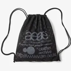 【新品】韓国限定aeae ナップサック ブラックドット黒