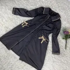 【良品】TOCCA　トッカ　スプリングコート　ネイビー 軽撥水　リボン