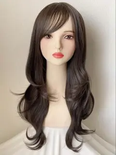 新品　フルウィッグ　ロング　ダークブラウン　耐熱　かつら　ウィッグ