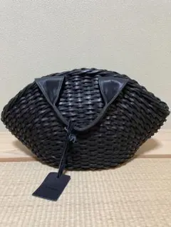 美品 ポンタタ POMTATA 持ち手レザー かごバッグ カゴバック POMTATA ポンタタ ポケット付きかごバッグ | HAYNI ( ヘイニ