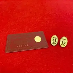 未使用保管品 カルティエ ロゴ モチーフ イヤリング イヤーカフ ゴールド