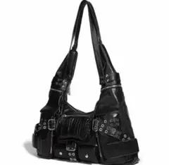 vintage leather shoulder bag grunge Y2K