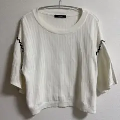 wcloset ダブルクローゼット ニットTシャツ 綿100%