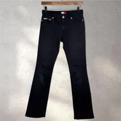 【トミーガール】tommy girl/Mサイズ/フレアパンツ/黒/パッチポケット