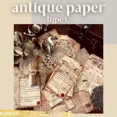 アンティークペーパー　英字　ヴィンテージ　コラージュ　ジャンクジャーナル　素材紙