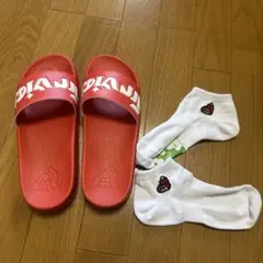 Splatoon ヤキフグシャワサン アカ Mサイズ ヤキフグソックス セット