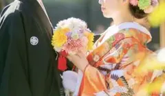 ハンドメイドボールブーケ 和装 結婚式前撮り ウェディング