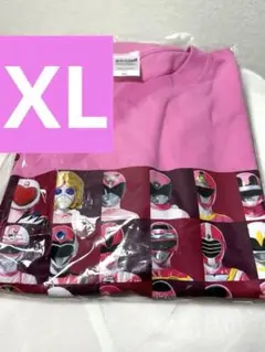XLサイズ　全スーパー戦隊展 Tシャツ　歴代ピンク　ホワイト