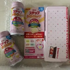 明治 ステップ らくらくミルク らくらくキューブ らくらくキューブケース セット