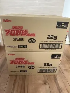 プロ野球チップス 2025 第一弾　野球カード　24袋入り×2箱