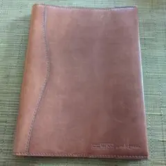 阪急メンズ　FUJITAKA ブラウンレザー　BOOKカバー