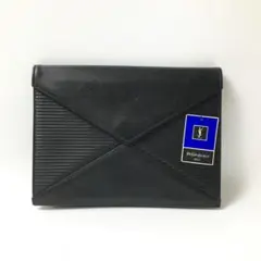 【未使用保管品】8B139/サンローラン/クラッチバッグ/ブラック/ヴィンテージ