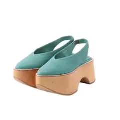 MAISON EUREKA OPEN HEEL WOODEN PLATFORM
