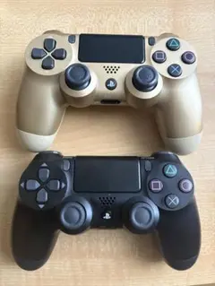 PS4 コントローラー ゴールド ブラック セット