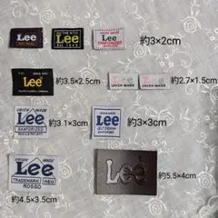 Lee ラベル ワッペン 縫い付けタイプ 9種類10枚