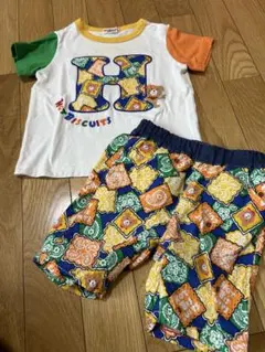 ホットビスケッツ　セットアップ　Tシャツ　ボトムス　80 バンダナ柄