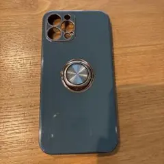 iPhone12 Pro Max カバー　リング付き　深緑色