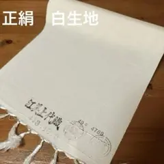 白反物　白生地　着尺　江美上代織　浜ちりめん　正絹　逸品　未使用
