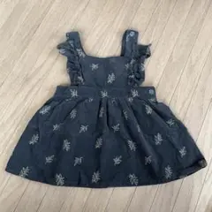 くすみブラック　ジャンバースカート　サイズ90
