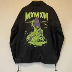MXMXM コーチジャケット S ブラック ナイロン スカル スケーター