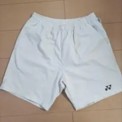 YONEX バドミントンハーフパンツ M ホワイト
