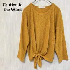 Caution to the Wind マスタード 前結び 長袖 トップス 古着