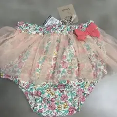 花柄チュール付きボトムス 80サイズ　新品タグ付き