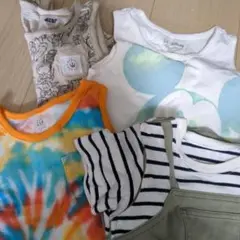 タンクトップロンパース4点セット（GAP＆Gu）