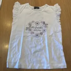 BeBe Paris 花柄リボン刺繍 Tシャツ