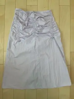 H&M ライトパープル　膝下丈スカート　36