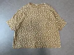 ichi 水玉　ドルマン　Tシャツ　ランダムドットワイドプルオーバー　ゆったり